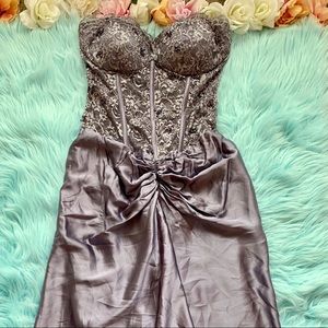 Purple Silk Corset Jovani Gown